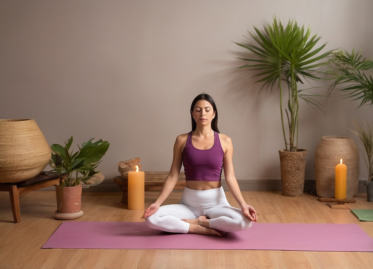 Mujer practicando Pilates